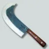 AdhaKen® AK-32 meat chopping knife with a 25 cm D2 steel blade and 16 cm Sheesham wood handle, weighing 1100 grams, perfect for meat prep