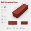 Red Sharpening Stone 18x5x4 cm (780gm) – Natural Knife Sharpening Stone