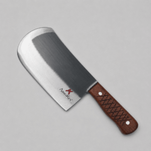 AdhaKen AK91A chicken cutting knife 700 gram C80 steel butcher knife with Sheesham wood handle