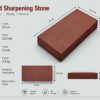 Red sharpening stone 25x12.5 cm heavy duty 3.1kg for knife sharpening