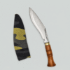 AdhaKen AK100 Agricultural Kukri Knife with spring material blade and wooden handle for farming, gardening, and home use
