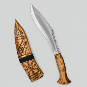 AdhaKen AK101 Agricultural Kukri Knife 300g with 24cm spring material blade and wooden handle for farming and garden work