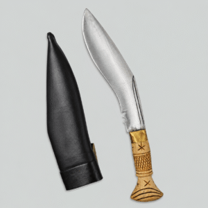 AdhaKen AK103 Agricultural Kukri Knife 375g with 23cm spring material blade and wooden handle for farming and outdoor cutting tasks