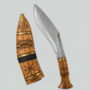 AdhaKen AK104 Heavy Duty Agricultural Kukri Knife 475g with 26cm spring material blade and wooden handle