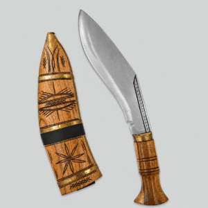 AdhaKen AK104 Heavy Duty Agricultural Kukri Knife 475g with 26cm spring material blade and wooden handle