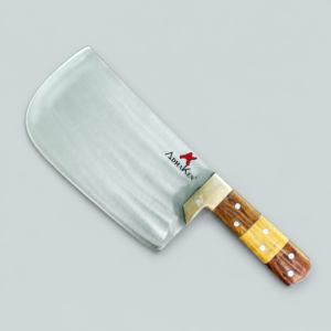 AdhaKen AKLE001 1200g Heavy Duty High Carbon Steel Butcher Knife with Sheesham Wood Handle