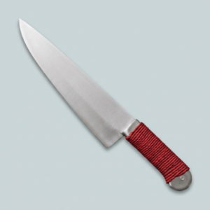 AdhaKen AK113 Butcher Skinner Knife 120g High Carbon Steel Skinning Knife with Plastic Rope Wrapped Aluminum Handle
