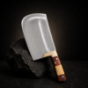 AdhaKen AKLE001 1200g Heavy Duty High Carbon Steel Butcher Knife with Sheesham Wood Handle